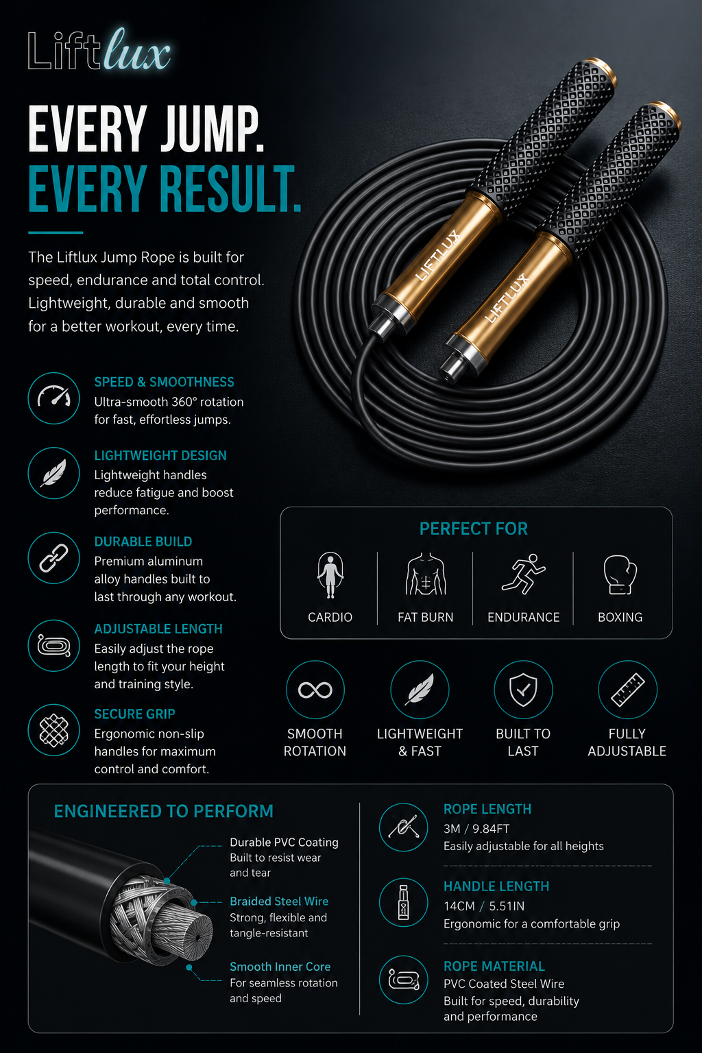 Liftlux™ CardioRush Jump Rope